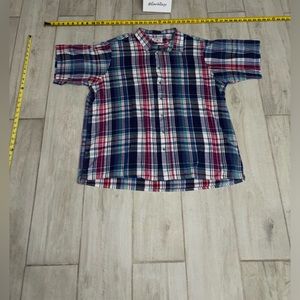 Vintage (05) Jonathan Quale Plaid SS Oxford Button Up - Size Est Men’s XL/XXL